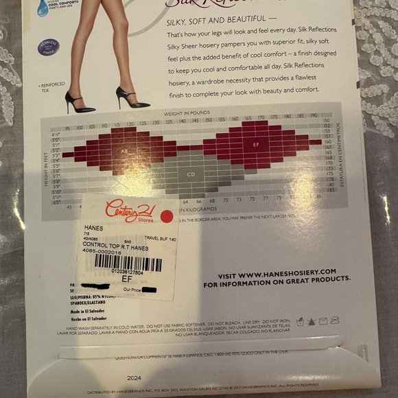 NWT THREE PAIRS OF Hanes Silk Reflections Silky Sheer Pantyhose - Picture 5 of 5